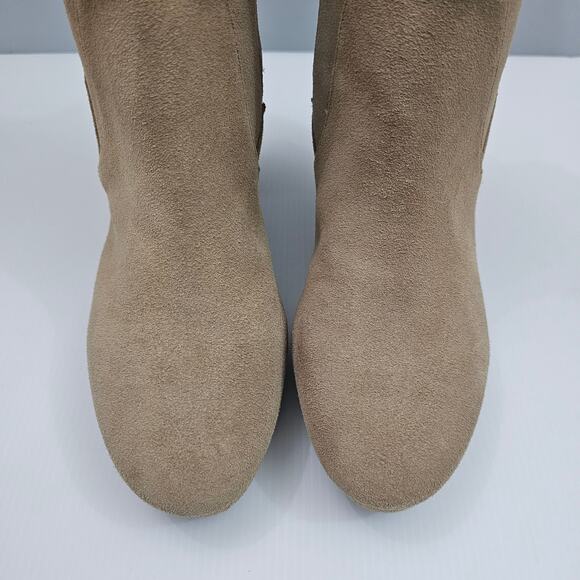 Donald Pliner Labell Ankle Boot Womens 9 Tan Suede Platform Heel Fall Fashion - Picture 6 of 15